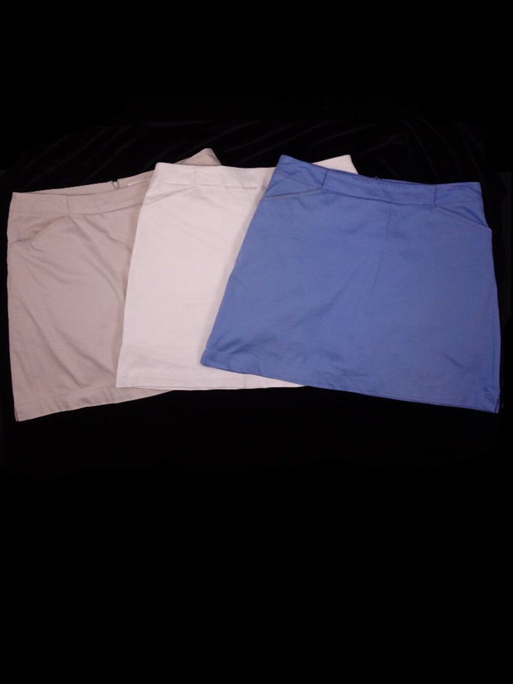 Nike Women’s Mini Skirt Set in Blue, White, and Beige